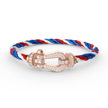 ¡®Lume Jewels¡¯FORCE LARGE HORSESHOE FULL DIAMOND BRACELET ROSE GOLD