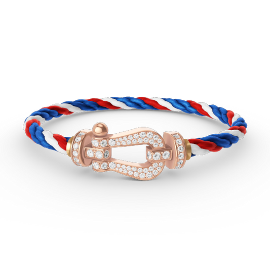 ¡®Lume Jewels¡¯FORCE LARGE HORSESHOE FULL DIAMOND BRACELET ROSE GOLD
