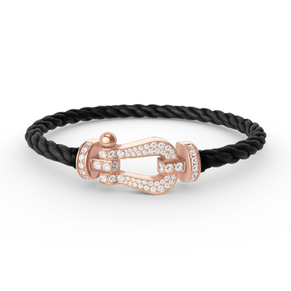 ¡®Lume Jewels¡¯FORCE LARGE HORSESHOE FULL DIAMOND BRACELET ROSE GOLD