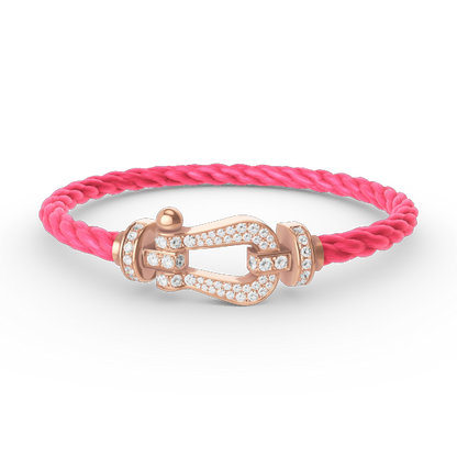 ¡®Lume Jewels¡¯FORCE LARGE HORSESHOE FULL DIAMOND BRACELET ROSE GOLD