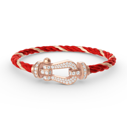 ¡®Lume Jewels¡¯FORCE LARGE HORSESHOE FULL DIAMOND BRACELET ROSE GOLD