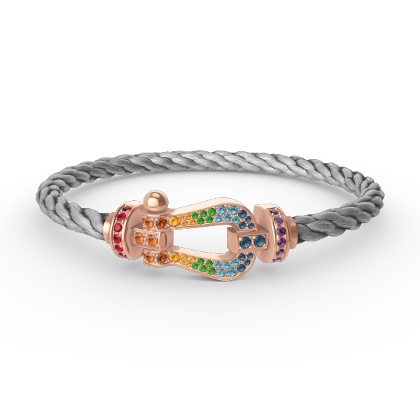 ¡®Lume Jewels¡¯FORCE LARGE HORSESHOE  COLORED DIAMOND BRACELET ROSE GOLD