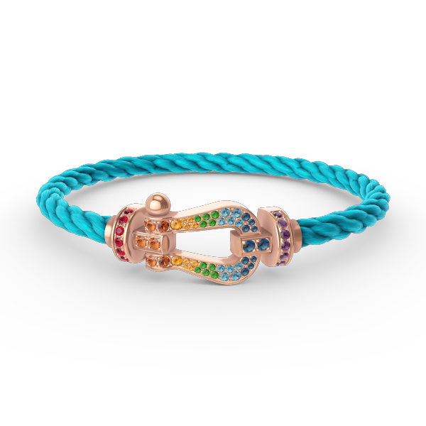 ¡®Lume Jewels¡¯FORCE LARGE HORSESHOE  COLORED DIAMOND BRACELET ROSE GOLD