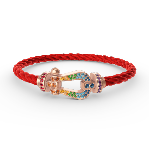 ¡®Lume Jewels¡¯FORCE LARGE HORSESHOE  COLORED DIAMOND BRACELET ROSE GOLD