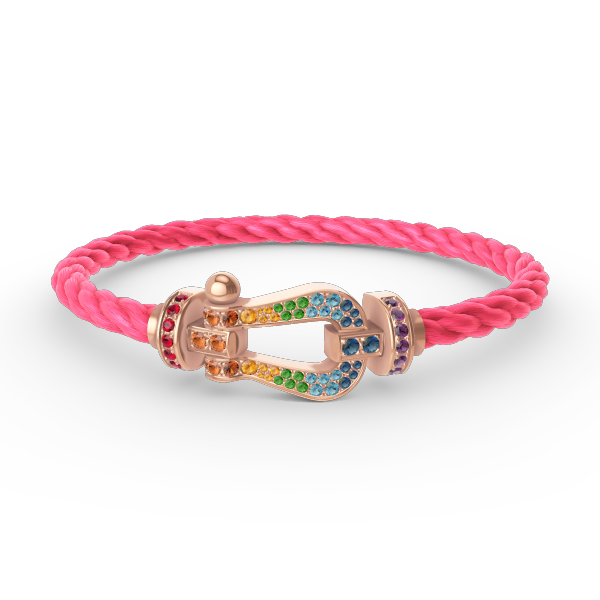 ¡®Lume Jewels¡¯FORCE LARGE HORSESHOE  COLORED DIAMOND BRACELET ROSE GOLD