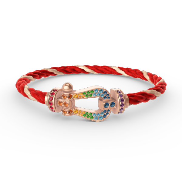 ¡®Lume Jewels¡¯FORCE LARGE HORSESHOE  COLORED DIAMOND BRACELET ROSE GOLD