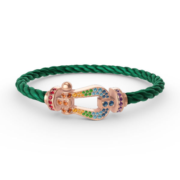¡®Lume Jewels¡¯FORCE LARGE HORSESHOE  COLORED DIAMOND BRACELET ROSE GOLD