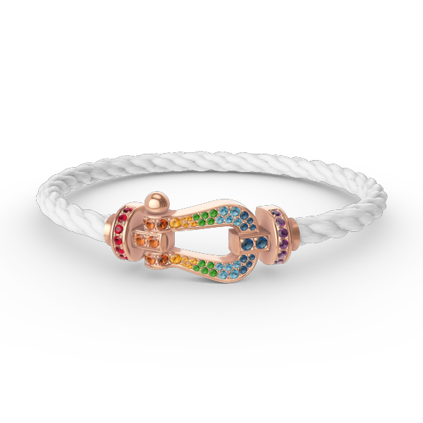 ¡®Lume Jewels¡¯FORCE LARGE HORSESHOE  COLORED DIAMOND BRACELET ROSE GOLD