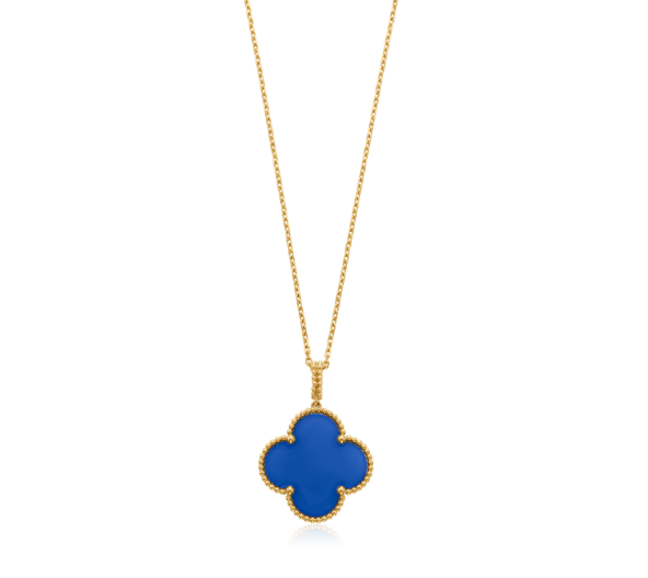 ¡®Lume Jewels¡¯CLOVER 25MM NECKLACE TURQUOISE ROSE GOLD