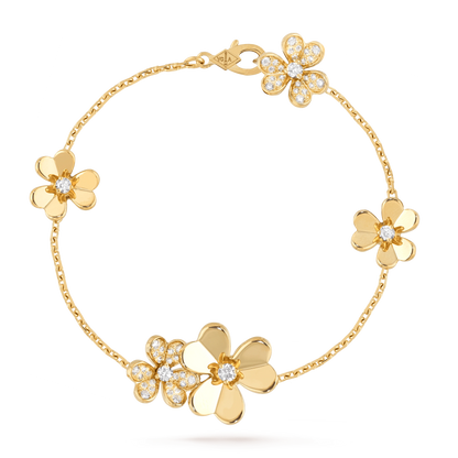 ¡®Lume Jewels¡¯FRIVOLE GOLD 5 FLOWERS BRACELET