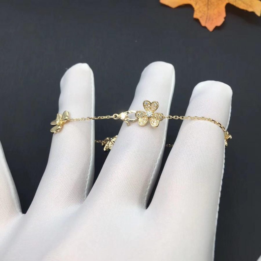 ¡®Lume Jewels¡¯FRIVOLE GOLD 5 FLOWERS BRACELET