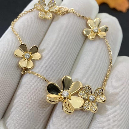 ¡®Lume Jewels¡¯FRIVOLE GOLD 5 FLOWERS BRACELET