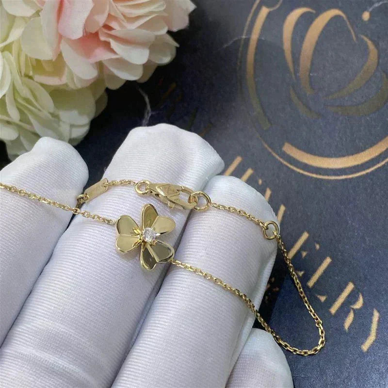 ¡®Lume Jewels¡¯FRIVOLE GOLD FLOWER PINK MALACHITE BRACELET