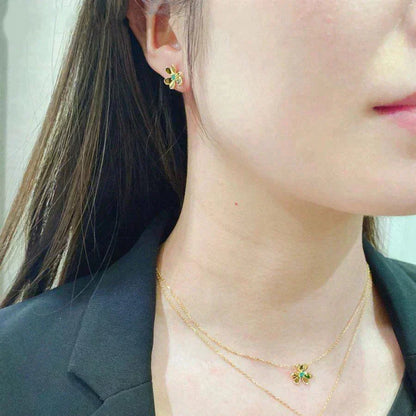 ¡®Lume Jewels¡¯FRIVOLE  FLOWER MALACHITE EARRINGS