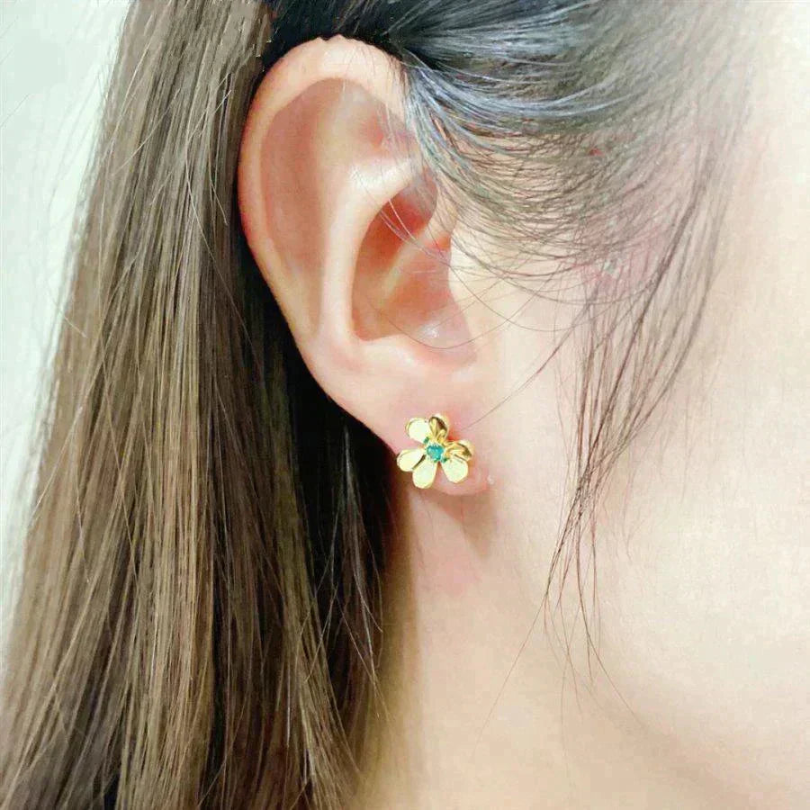 ¡®Lume Jewels¡¯FRIVOLE  FLOWER MALACHITE EARRINGS