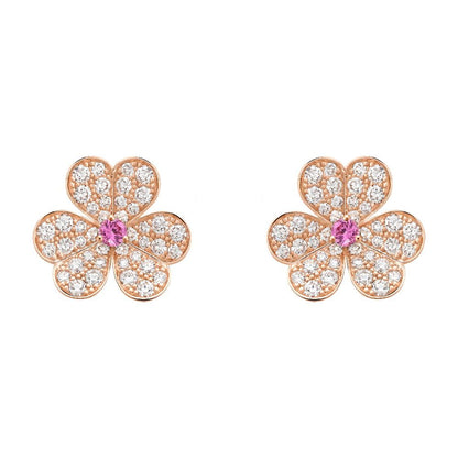 ¡®Lume Jewels¡¯FRIVOLE PINK GOLD FLOWER DIAMOND EARRINGS