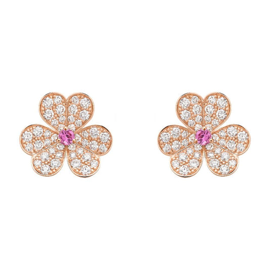 ¡®Lume Jewels¡¯FRIVOLE PINK GOLD FLOWER DIAMOND EARRINGS