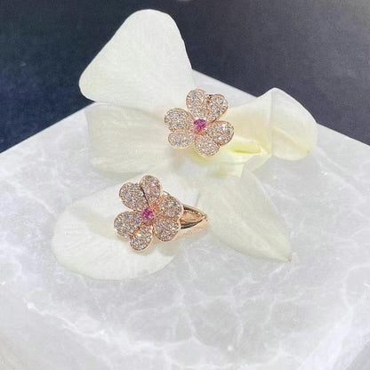 ¡®Lume Jewels¡¯FRIVOLE PINK GOLD FLOWER DIAMOND EARRINGS