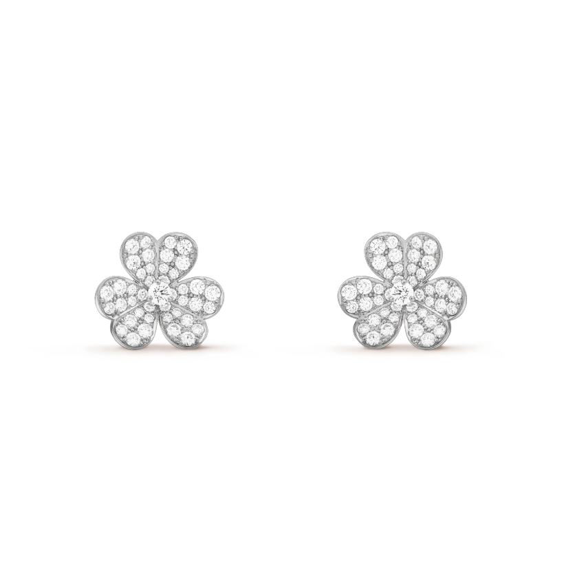 ¡®Lume Jewels¡¯FRIVOLE SILVER FLOWER DIAMOND EARRINGS