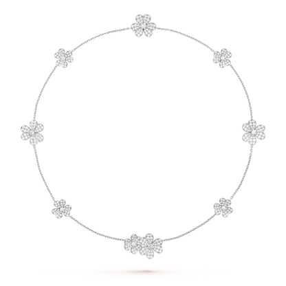 ¡®Lume Jewels¡¯FRIVOLE SILVER 9 FLOWERS NECKLACE