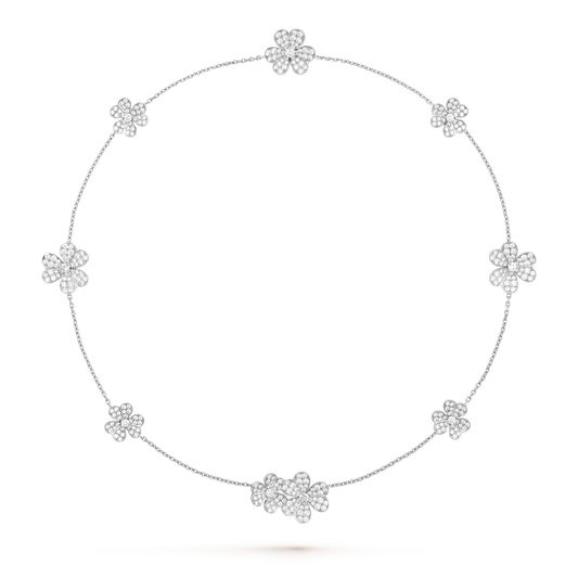 ¡®Lume Jewels¡¯FRIVOLE SILVER 9 FLOWERS NECKLACE