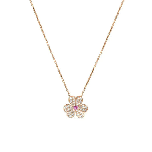¡®Lume Jewels¡¯FRIVOLE ROSE GOLD FLOWER DIAMOND NECKLACE