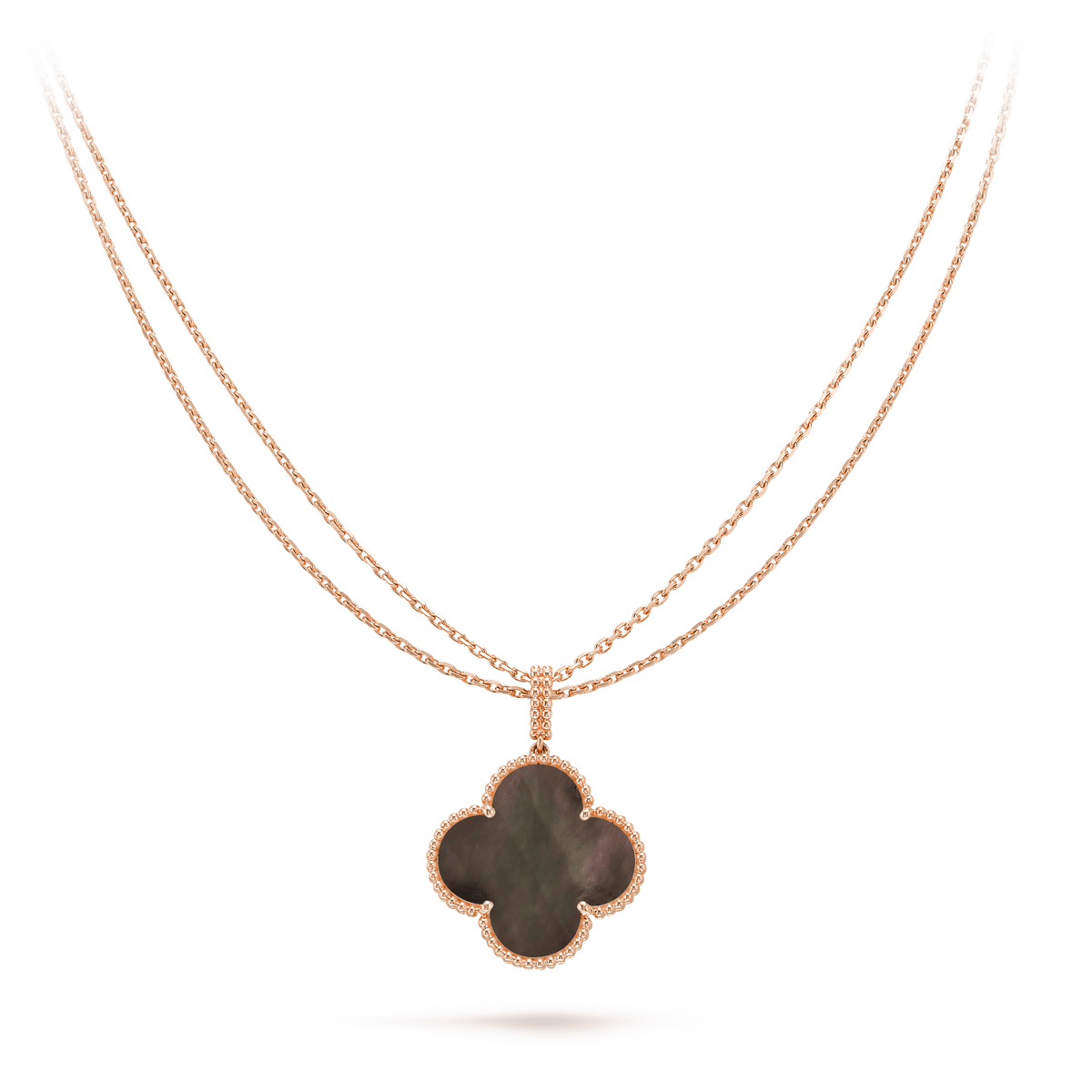 ¡®Lume Jewels¡¯CLOVER 25MM GOLD DARK MOP BIG CLOVER NECKLACE