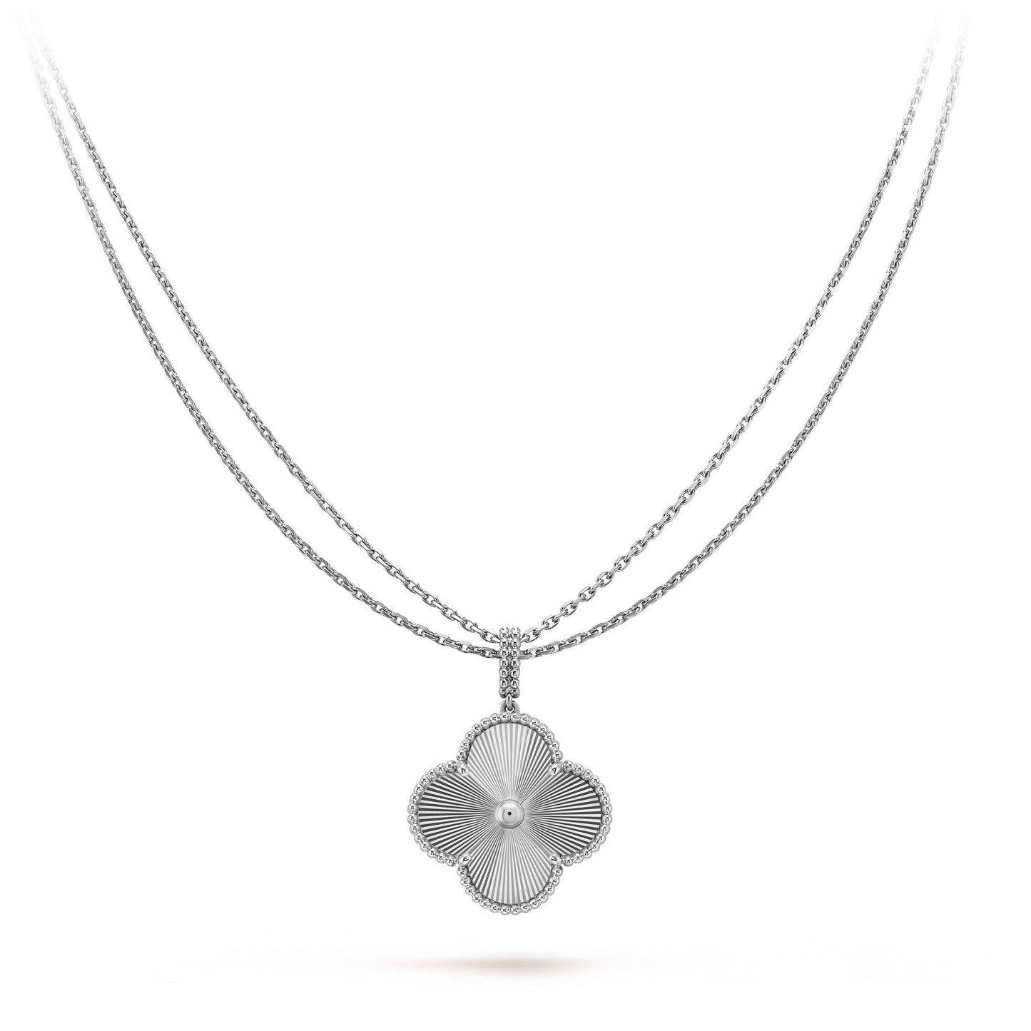 ¡®Lume Jewels¡¯CLOVER 25MM SILVER BIG CLOVER NECKLACE