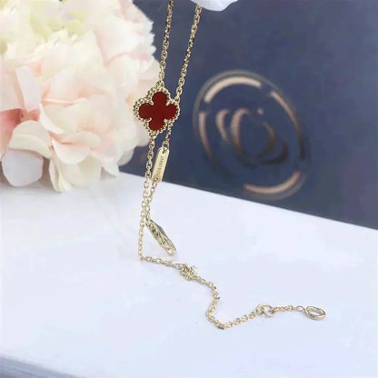 ¡®Lume Jewels¡¯CLOVER  CARNELIAN SINGLE FLOWER BRACELET