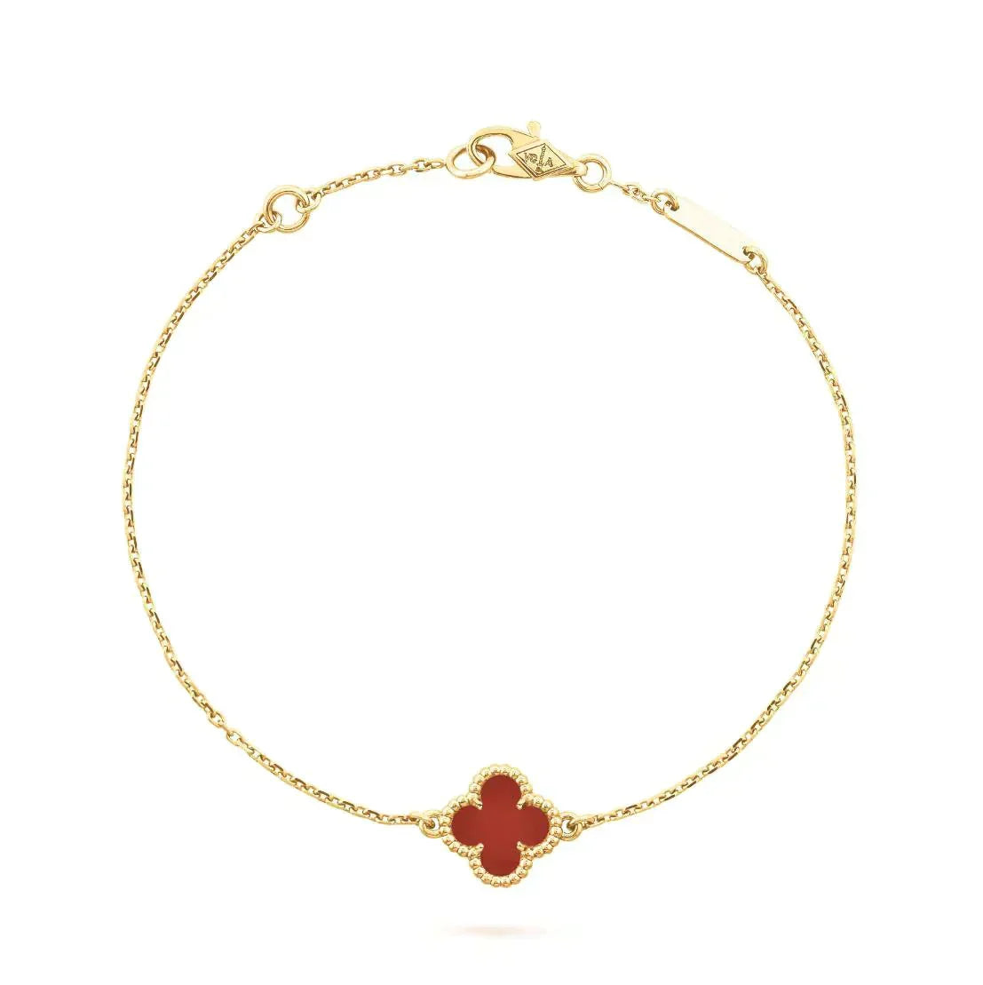 ¡®Lume Jewels¡¯CLOVER  CARNELIAN SINGLE FLOWER BRACELET