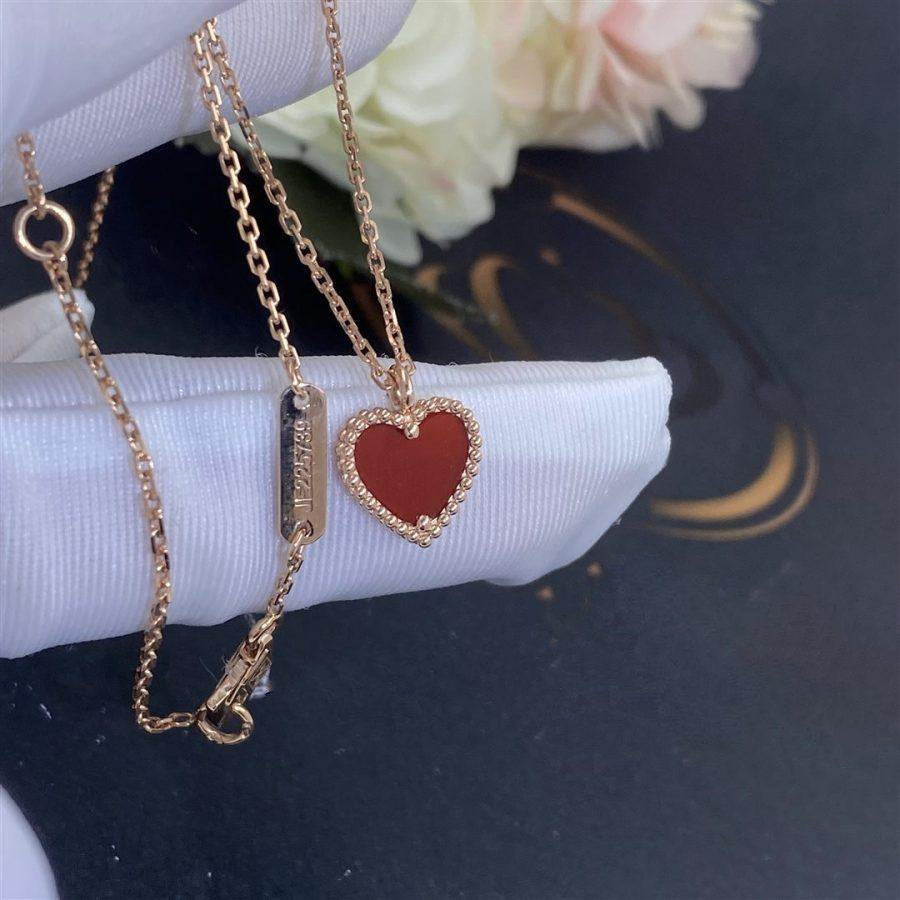 ¡®Lume Jewels¡¯SWEET CLOVER CARNELIAN HEART NECKLACE