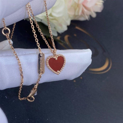 ¡®Lume Jewels¡¯SWEET CLOVER CARNELIAN HEART NECKLACE