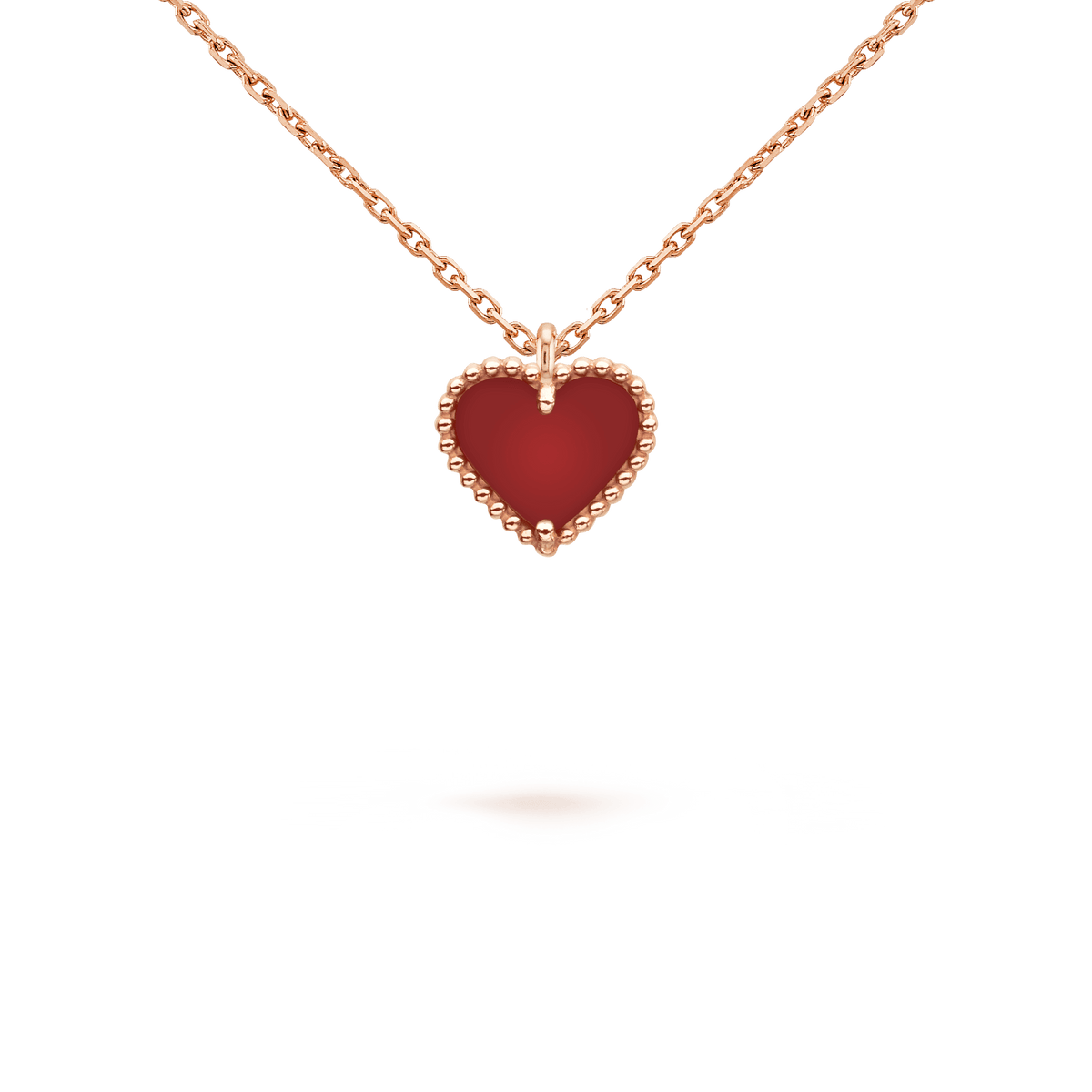 ¡®Lume Jewels¡¯SWEET CLOVER CARNELIAN HEART NECKLACE