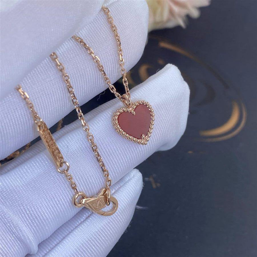 ¡®Lume Jewels¡¯SWEET CLOVER CARNELIAN HEART NECKLACE