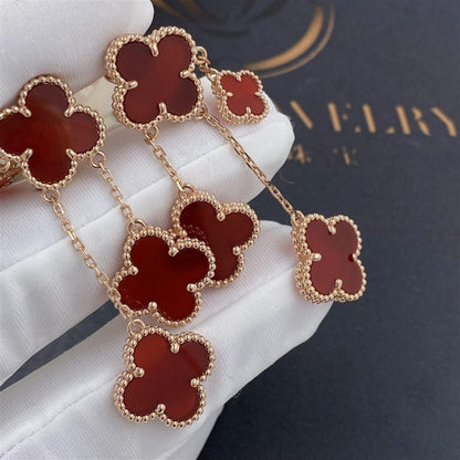¡®Lume Jewels¡¯CLOVER EARRINGS CARNELIAN 4 MOTIFS PINK GOLD