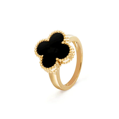¡®Lume Jewels¡¯CLOVER ONYX RING