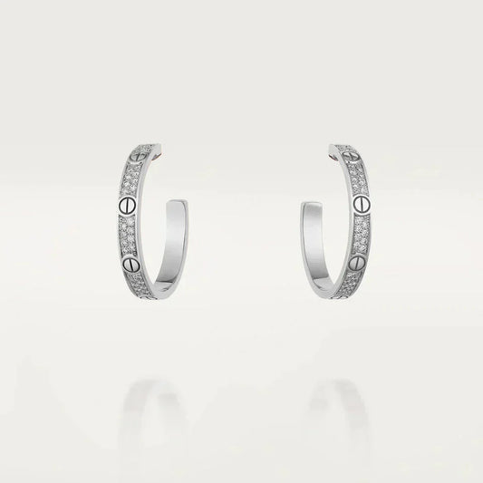 ¡®Lume Jewels¡¯LOVE DIAMOND SILVER HOOP EARRINGS