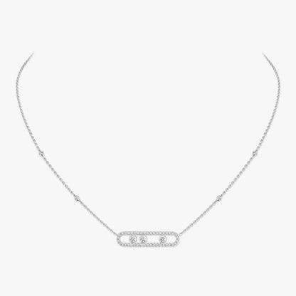 [Lume Jewels] Move Pave_ Rose Gold Diamond Necklace