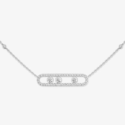 [Lume Jewels] Move Pave_ Rose Gold Diamond Necklace