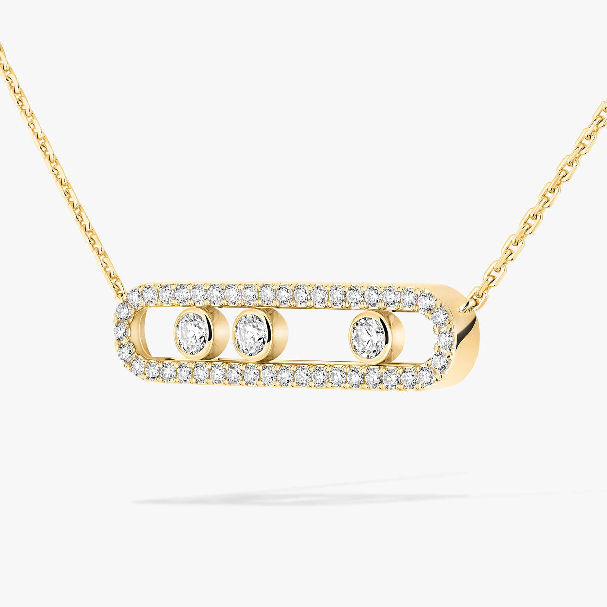[Lume Jewels] Move Pave_ Rose Gold Diamond Necklace