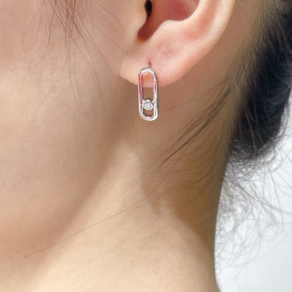 [Lume Jewels]MOVE UNO SMALL 1 DIAMOND EARRINGS