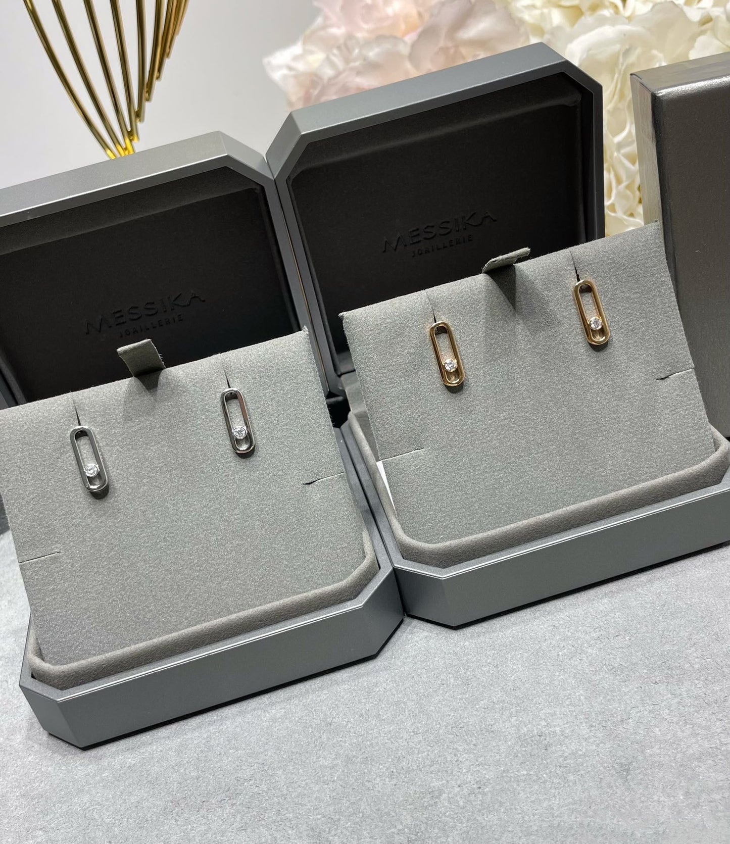 [Lume Jewels]MOVE UNO SMALL 1 DIAMOND EARRINGS