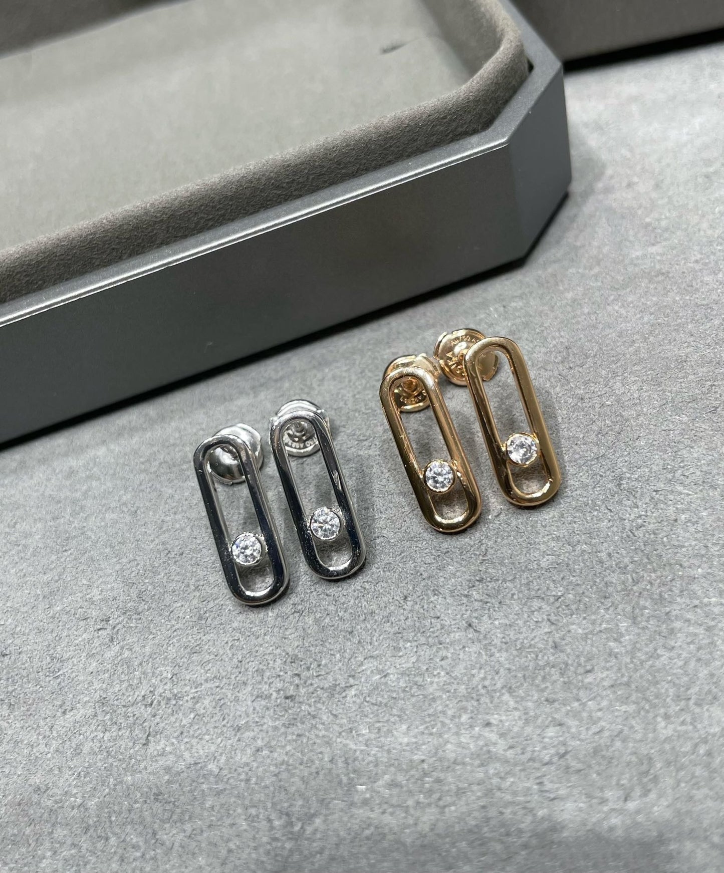 [Lume Jewels]MOVE UNO SMALL 1 DIAMOND EARRINGS
