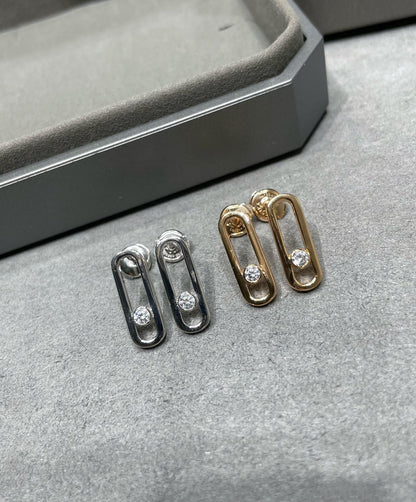 [Lume Jewels]MOVE UNO SMALL 1 DIAMOND EARRINGS