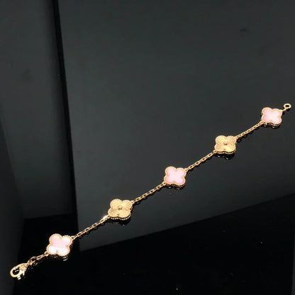 [Lume Jewels]New  CLOVER 5 MOTIFS  PINK MOP BRACELET COLLECTION