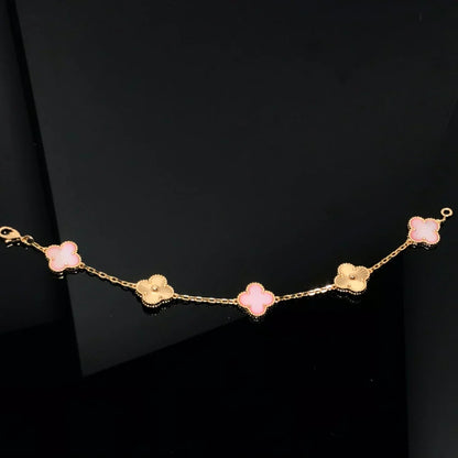 [Lume Jewels]New  CLOVER 5 MOTIFS  PINK MOP BRACELET COLLECTION