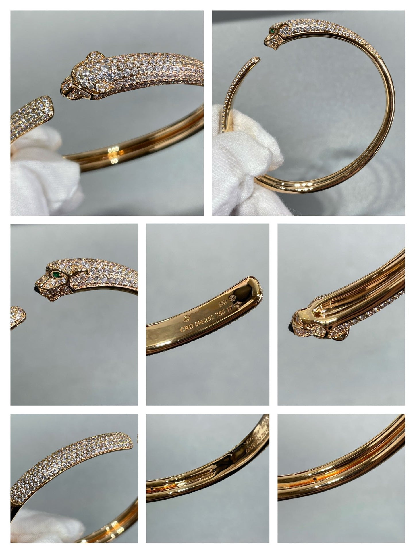 ¡®Lume Jewels¡¯PANTHERE FULL DIAMOND OPEN BRACELET