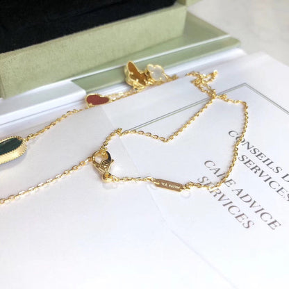 ¡®Lume Jewels¡¯LUCKY SPRING 4 MOTIFS ROSE GOLD NECKLACE