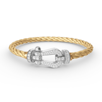 ¡®Lume Jewels¡¯FORCE LARGE HORSESHOE FULL DIAMOND BRACELET SILVER