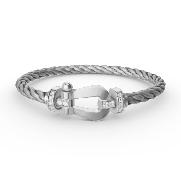 ¡®Lume Jewels¡¯FORCE LARGE HORSESHOE HALF DIAMOND BRACELET SILVER